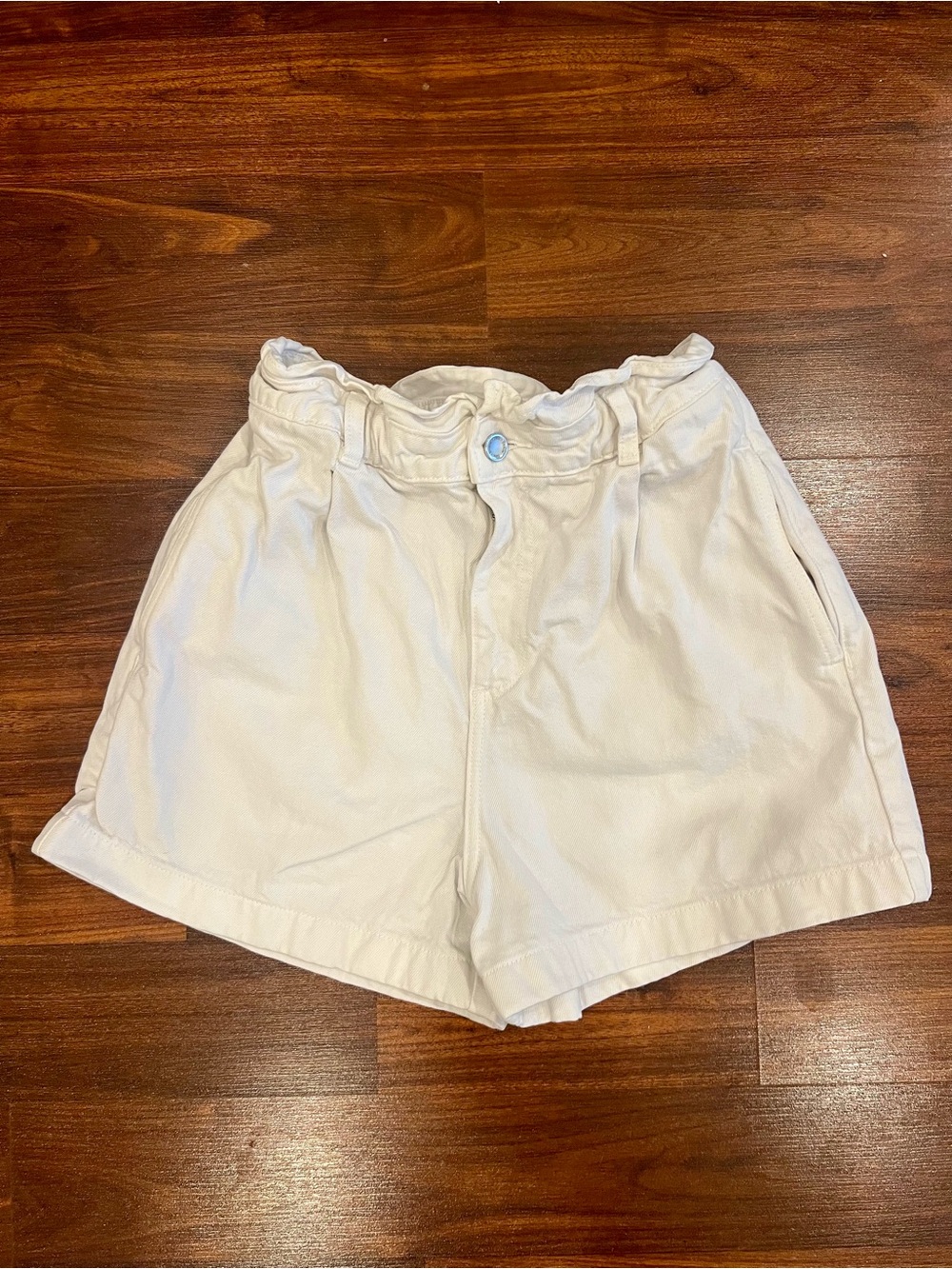 Zara Denim White Paperbag Shorts | Women’s Size 6
